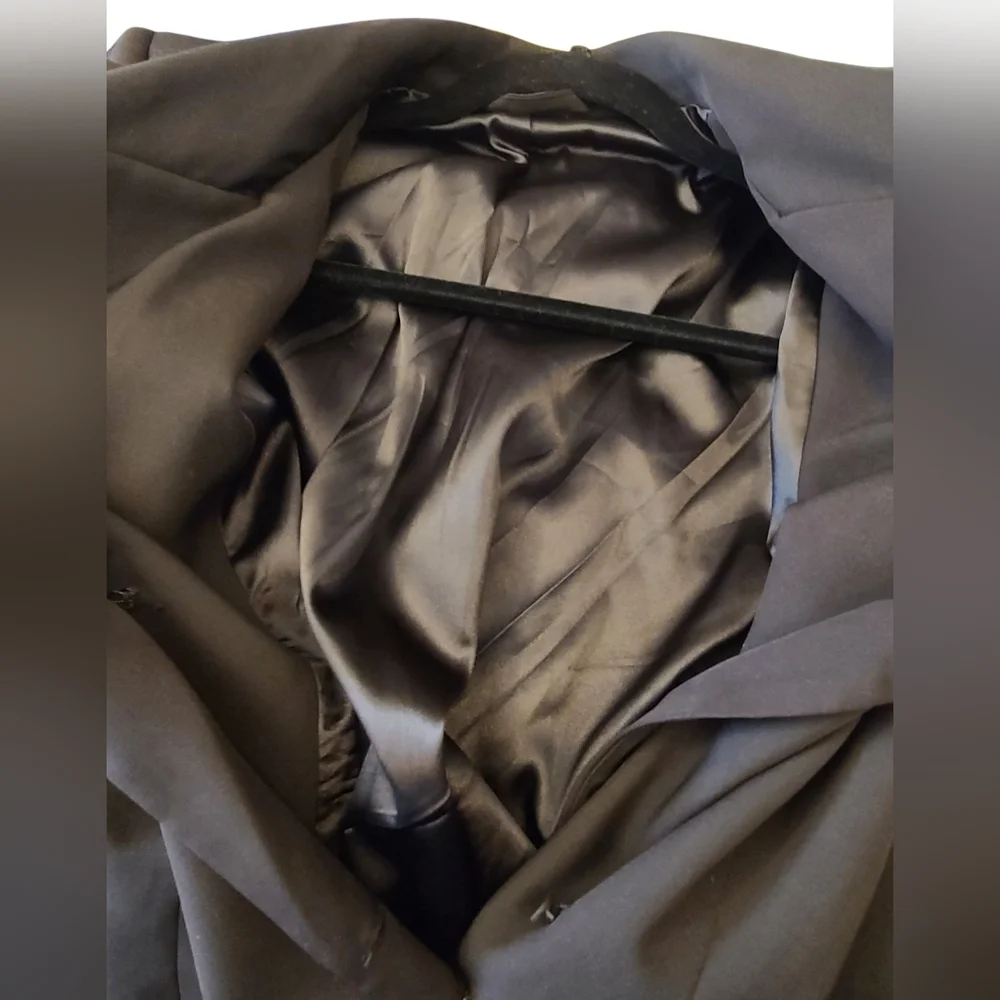 Missguided Jacket Dress Black Long Sleeved Button‎ Front Size 6 - Picture 8 of 14